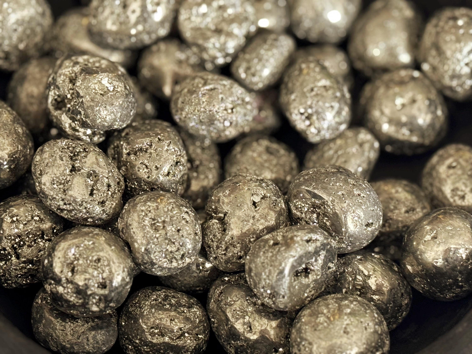 Pyrite Tumbled Stone – Natural Fools Gold for Protection, Abundance & Manifestation