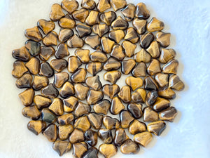 Tiger Eye Heart Crystal: Polished Pocket Stone for Courage