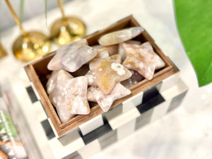 Flower Agate Star Crystal: Polished Pocket Stone for Emotional Growth