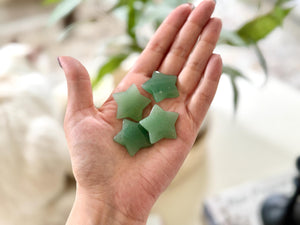 Green Aventurine Star – 30mm Crystal for Luck, Prosperity & Heart Healing