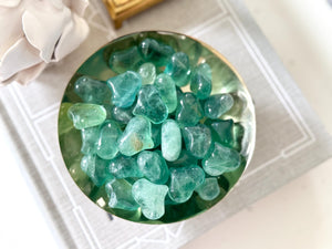 Green Fluorite Puffy Heart: Pocket Stone for Focus & Healing (25mm)