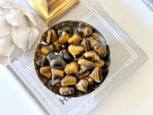 Tiger Eye Heart Crystal: Polished Pocket Stone for Courage