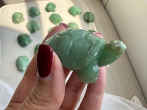 Green Aventurine Crystal Turtle – 5 cm – Luck, Prosperity & Healing Figurine
