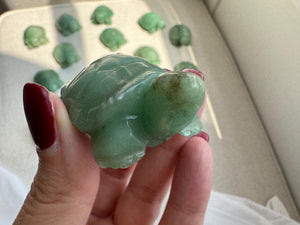 Green Aventurine Crystal Turtle – 5 cm – Luck, Prosperity & Healing Figurine