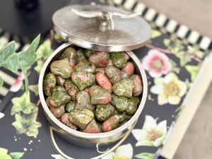 Unakite Puffy Heart Crystal – Heart Chakra Stone for Emotional Healing, Balance & Inner Growth