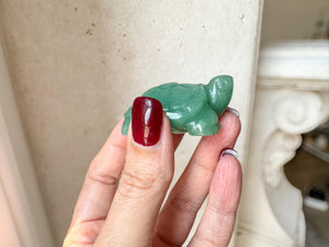 Green Aventurine Crystal Turtle – 5 cm – Luck, Prosperity & Healing Figurine