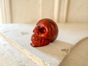 Red Jasper Skull | 2 Inch Crystal Carving for Strength, Grounding & Protection