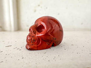 Red Jasper Skull | 2 Inch Crystal Carving for Strength, Grounding & Protection