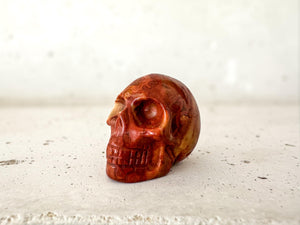 Crazy Lace Agate Skull | 2 Inch Crystal Carving for Joy, Focus & Inner Strength