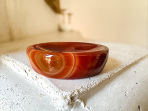 Carnelian Crystal Jewelry Dish: 2-Inch Gemstone Ring Holder