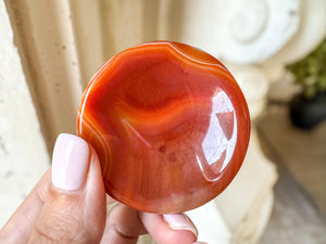 Carnelian Crystal Jewelry Dish: 2-Inch Gemstone Ring Holder