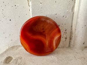 Carnelian Crystal Jewelry Dish: 2-Inch Gemstone Ring Holder