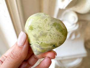 Infinite Stone Heart: Serpentine Chrysotile Crystal for Healing