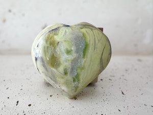 Infinite Stone Heart: Serpentine Chrysotile Crystal for Healing