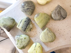 Infinite Stone Heart: Serpentine Chrysotile Crystal for Healing