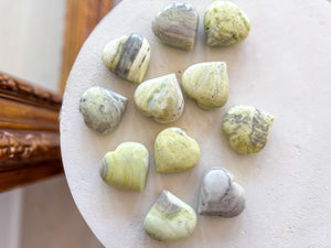 Infinite Stone Heart: Serpentine Chrysotile Crystal for Healing