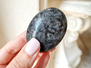 Larvikite Palm Stone for Protection & Grounding | Norwegian Moonstone Crystal | Healing, Meditation, Reiki