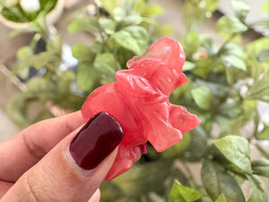 Strawberry Quartz Elephant | 2 Inch Crystal Carving for Love, Joy & Emotional Healing