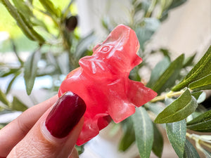 Strawberry Quartz Elephant | 2 Inch Crystal Carving for Love, Joy & Emotional Healing