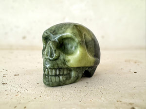 Green Serpentine Skull | 2 Inch Crystal for Healing, Kundalini & Protection