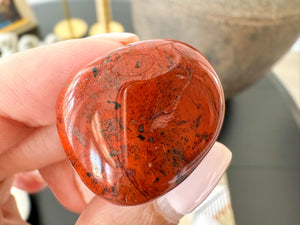 Red Jasper Tumbled Stones: Root Chakra Healing Crystals for Grounding