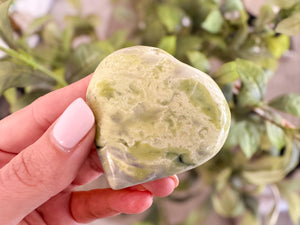 Infinite Stone Heart: Serpentine Chrysotile Crystal for Healing