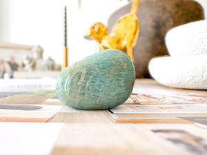Amazonite Tumbled Stones x 3 : Natural Healing Crystals for Stress Relief