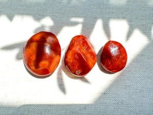 Carnelian Palm Stone: Root Chakra Healing Crystal, Meditation Worry Stone
