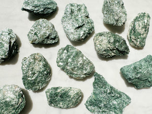 Raw Fuchsite Crystal Chunks: Natural Healing Stones for Reiki & Chakra