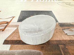 Selenite Charging Plate: Reiki Energy Tool, Crystal Cleansing
