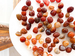 Carnelian Tumbled Stones: Natural Healing Crystals for Reiki & Chakra
