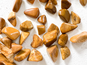 Yellow Jasper Tumbled Stones – Healing Crystals, Confidence & Protection, Meditation, Reiki, Pocket Stones