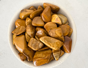 Yellow Jasper Tumbled Stones – Healing Crystals, Confidence & Protection, Meditation, Reiki, Pocket Stones