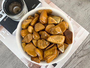 Yellow Jasper Tumbled Stones – Healing Crystals, Confidence & Protection, Meditation, Reiki, Pocket Stones