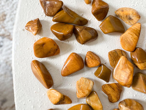 Yellow Jasper Tumbled Stones – Healing Crystals, Confidence & Protection, Meditation, Reiki, Pocket Stones