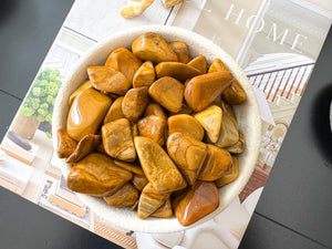 Yellow Jasper Tumbled Stones – Healing Crystals, Confidence & Protection, Meditation, Reiki, Pocket Stones