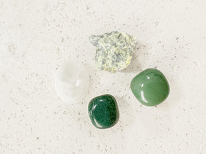 Abundance & Prosperity Crystal Set – Aventurine, Nephrite Jade, Serpentine Stones for Wealth, Luck and Success