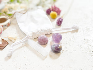 ADHD Crystal Set – Amethyst, Lepidolite, Fluorite, Selenite for Focus, Calm, Stress Relief & Clarity