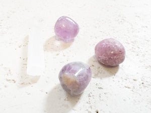 ADHD Crystal Set – Amethyst, Lepidolite, Fluorite, Selenite for Focus, Calm, Stress Relief & Clarity