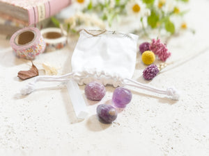 ADHD Crystal Set – Amethyst, Lepidolite, Fluorite, Selenite for Focus, Calm, Stress Relief & Clarity