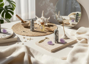 Amethyst & Thousand Eye Jasper Set: Protection, Healing, and Meditation