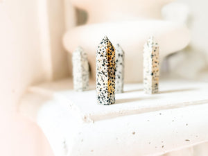 Dalmatian Jasper Crystal Tower – Natural Polished Point for Protection, Joy, Energy Healing & Spiritual Gift