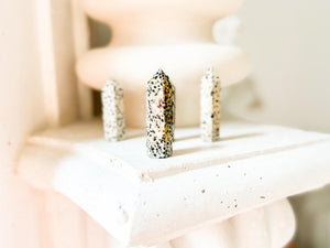 Dalmatian Jasper Crystal Tower – Natural Polished Point for Protection, Joy, Energy Healing & Spiritual Gift