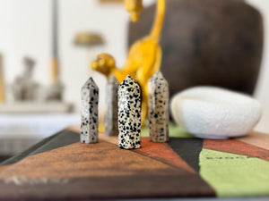 Dalmatian Jasper Crystal Tower – Natural Polished Point for Protection, Joy, Energy Healing & Spiritual Gift