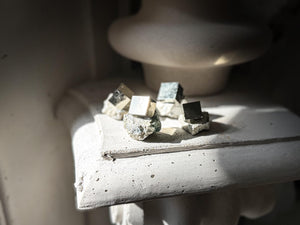 Pyrite Cube - Navajún Pyrite Crystal Cube in Matrix – Natural Spanish Pyrite Mineral Specimen, Collectible & Gift