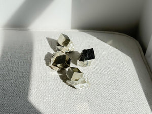 Pyrite Cube - Navajún Pyrite Crystal Cube in Matrix – Natural Spanish Pyrite Mineral Specimen, Collectible & Gift