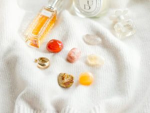 Fall Crystal Set – Carnelian, Smoky Quartz, Sunstone, Citrine, Agate, Orange Calcite Tumbles for Warm Energy & Seasonal Gift