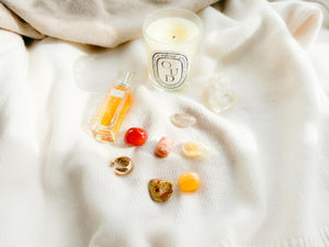 Fall Crystal Set – Carnelian, Smoky Quartz, Sunstone, Citrine, Agate, Orange Calcite Tumbles for Warm Energy & Seasonal Gift