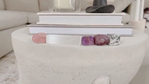 Sleep Well Crystal Set: Lepidolite, Selenite, Rose Quartz