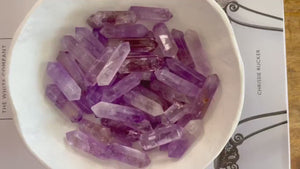 Amethyst Double Terminated Points: Healing Crystal, Spiritual Stone (1.5 inch)